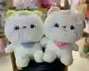 Peluche Gato Cute Verde Limón