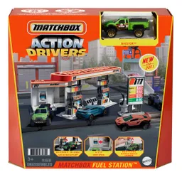 Set Pista Matchbox Action Drivers Coleccion Vehículos De Mattel Fuel Station