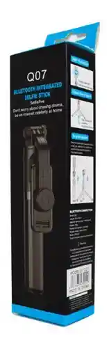 Selfie Stick Con Bluetooth Integrado Q07 Negro/ Color Negro