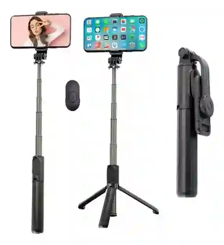 Selfie Stick Con Bluetooth Integrado Q07 Negro/ Color Negro
