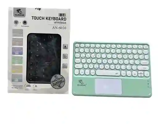 Teclado Inalámbrico Bluetooth Con Pad Mouse Recargable Usb Colores Varios Yelandar An-6030