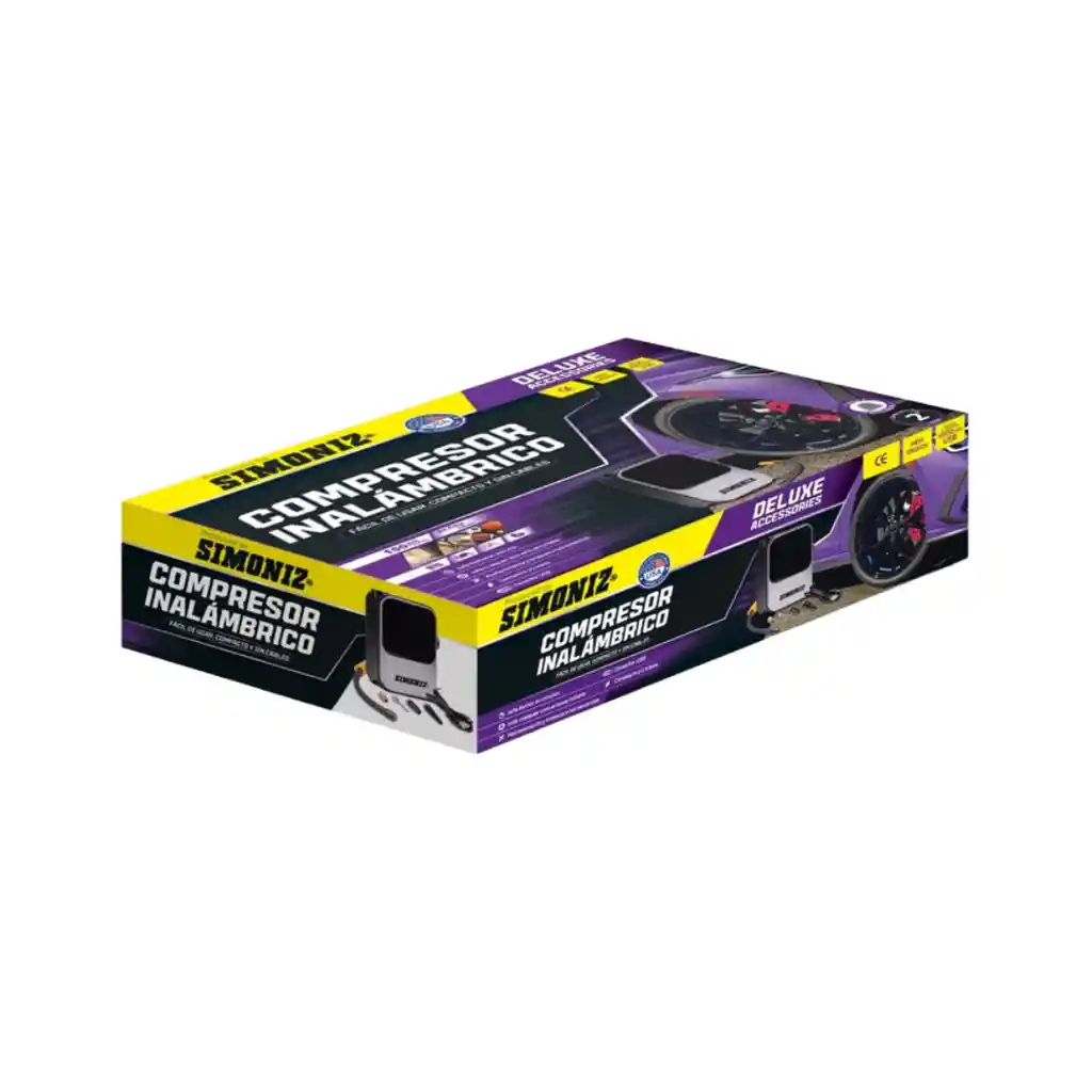 Compresor Inalámbrico Deluxe Simoniz - 150psi/4000mah/15lpm