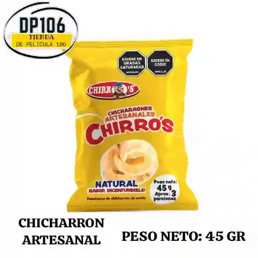 Chicharron Natural Artesanal 45 Gramos