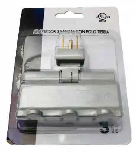 Adaptador Triple Con Polo A Tierra.
