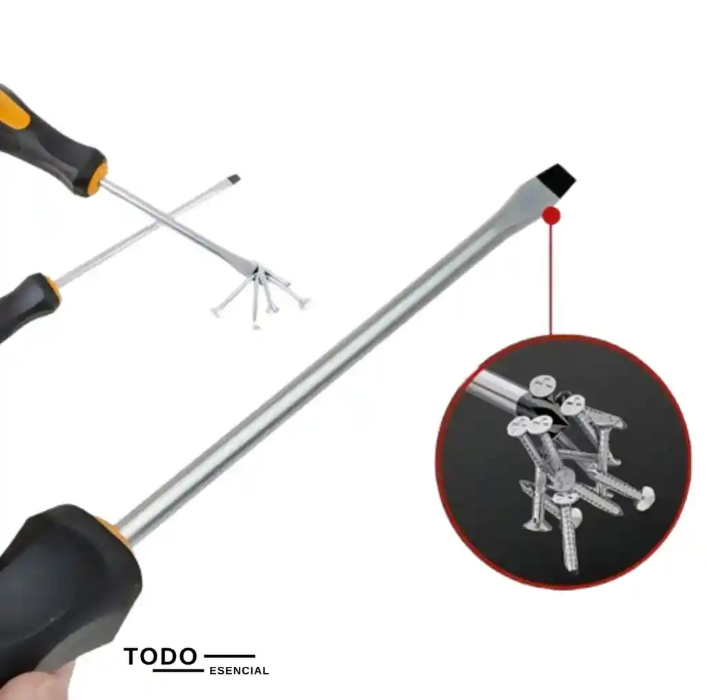 Juego Desarmadores O Destornilladores X2 (en Pala Y En Estrella), 1/4x4, Mango Comfort Grip