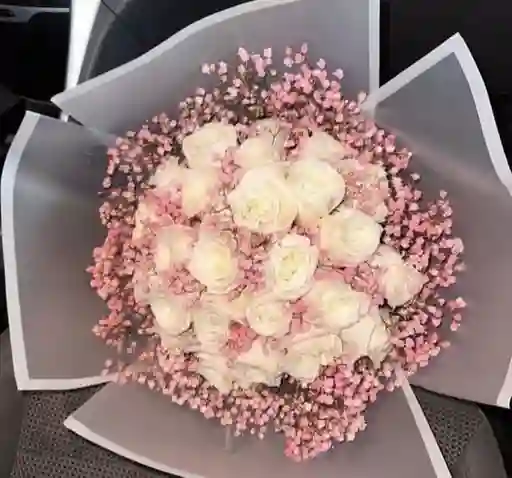 Bouquet En Rosa Y Perla