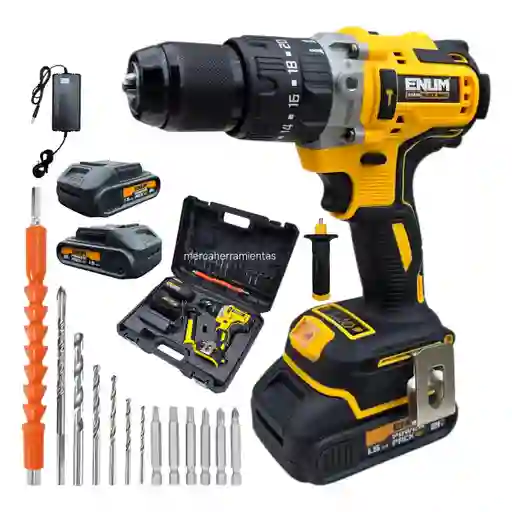 Taladro Percutor Inalámbrico 21v Atornillador Brushless