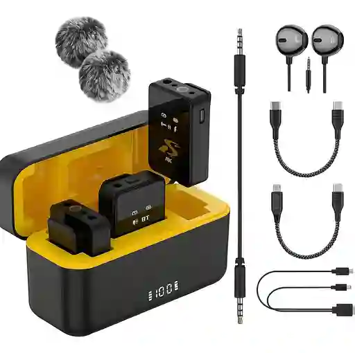 Micrófono Solapa Profesional Inalámbrico Sx12 Tipo C Iphone