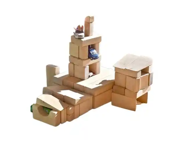 Bloques De Construcción Madera 86 Piezas Para Niños