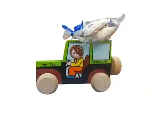 Juguete Jeep De Madera Artesanal Para Niños Niñas
