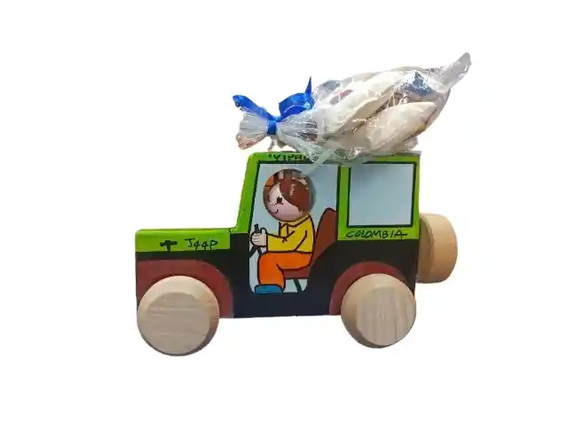 Juguete Jeep De Madera Artesanal Para Niños Niñas
