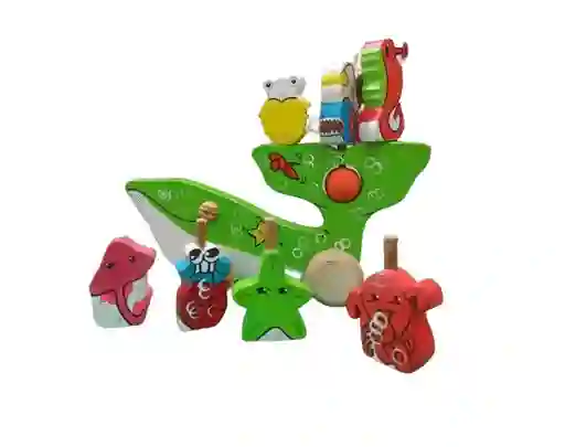 Juguete Ballena De Madera Artesanal Para Niños Niñas