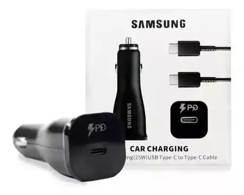 Cargador De Carro Samsung Carga Rápida Auto Id 25w Usb-c