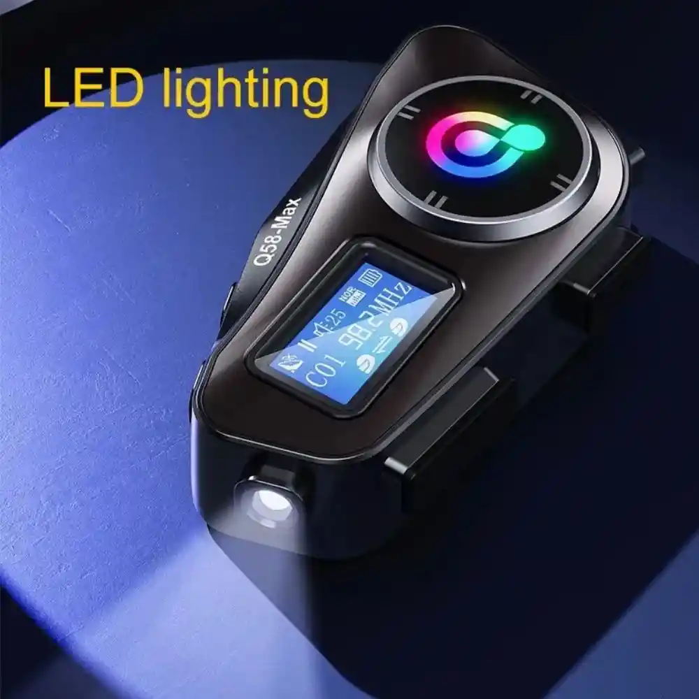 Audífono Intercomunicador Casco Moto Bluetooth Impermeable Q58-max.