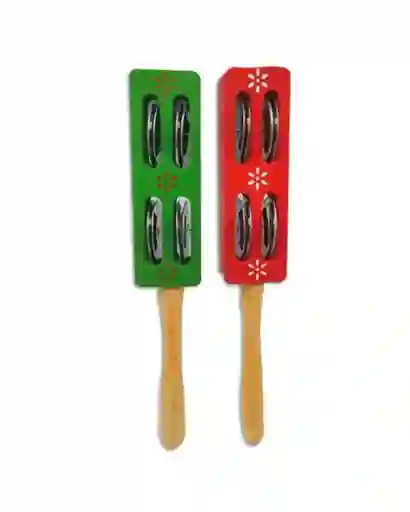Sonajero De Madera Con Cascabeles