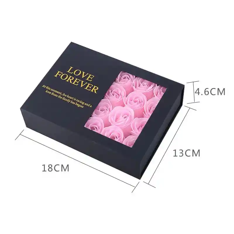 Caja Joyera Con 12 Rosas Rojas Con Aroma