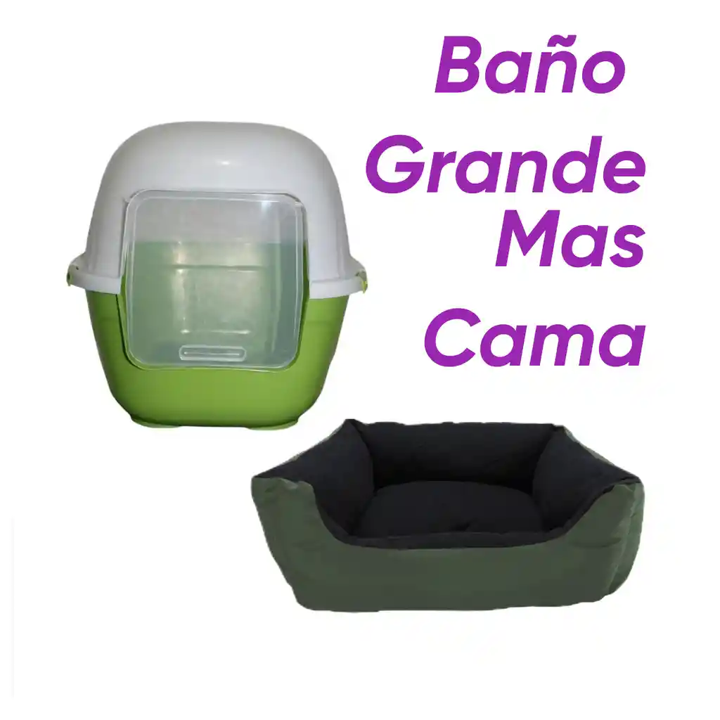 Baño Sin Filtro Grande Mas Cama Mediana Verde