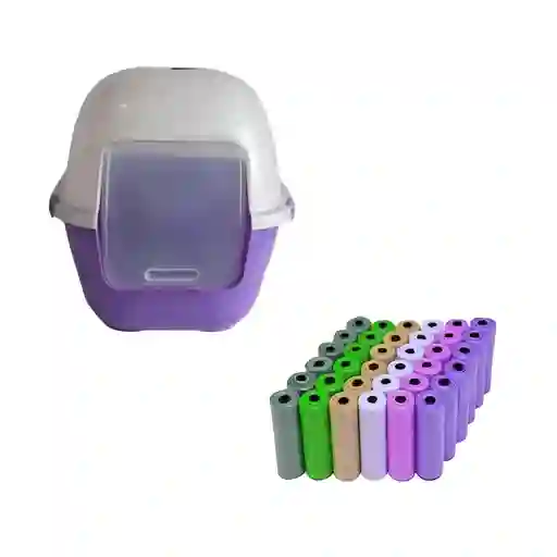 Baño Sin Filtro Grande Mas 50 Rollos Morado