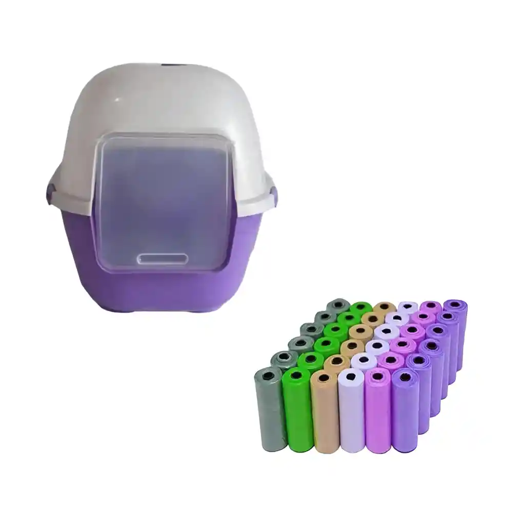 Baño Sin Filtro Grande Mas 50 Rollos Morado