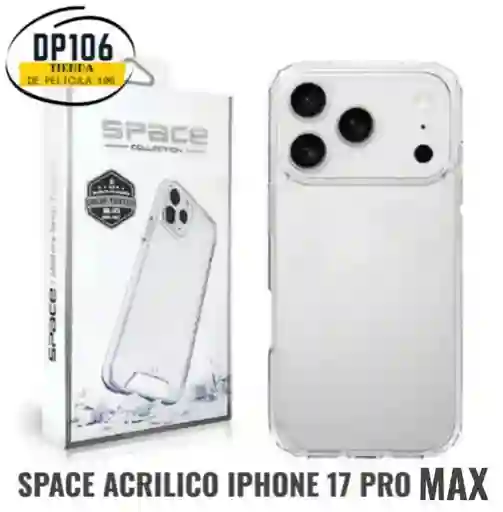Iphone 17 Pro Max Space Transparente Forro De Proteccion