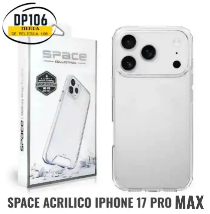 Iphone 17 Pro Max Space Transparente Forro De Proteccion