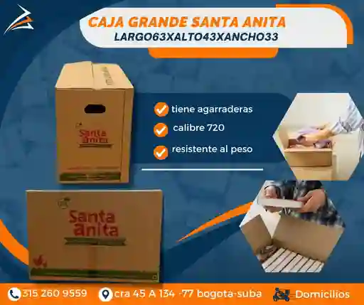 Cajas Para Mudanza 63 Largo X 43 Alto X 33 Ancho- Empaque Y Embalaje