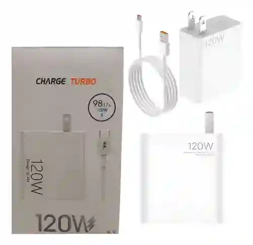 Cargador 120w Carga Ultra Rápida Compatible Con Tipo C