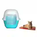 Baño Sin Filtro Grande Mas Rascador Ondas Celeste