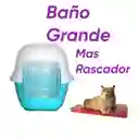 Baño Sin Filtro Grande Mas Rascador Ondas Celeste