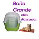 Baño Sin Filtro Grande Mas Rascador Ondas Verde