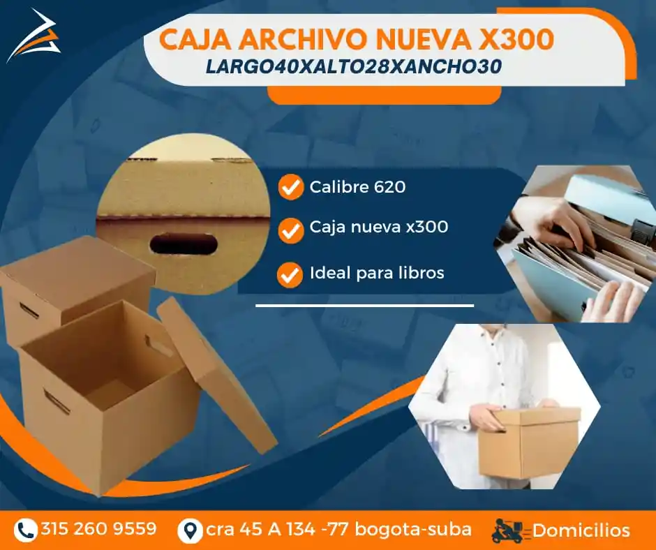 Cajas Para Archivo X 300 Nueva 40 Largo X Alto 28 Ancho 30