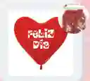 Bombas R12x12 En Forma De Corazón Rojo Con Estampado De Feliz Dia