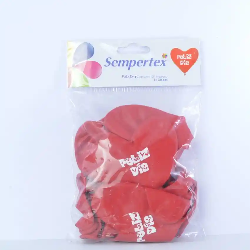 Bombas R12x12 En Forma De Corazón Rojo Con Estampado De Feliz Dia