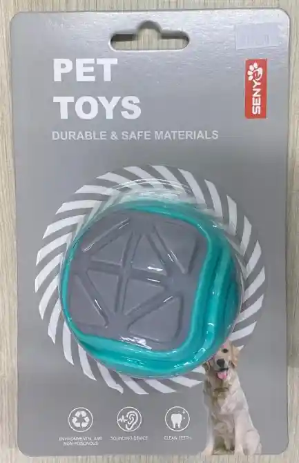 Pelota Chillona De Goma Azul Y Gris