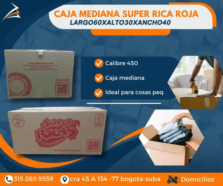 Caja Para Mudanza Mediana 60 Largo X 40 Ancho X 30 Alto-empaque Y Embalaje