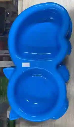 Comedero De Plástico Doble Para Perro O Gato