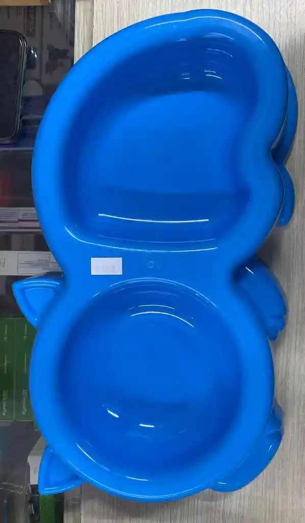 Comedero De Plástico Doble Para Perro O Gato