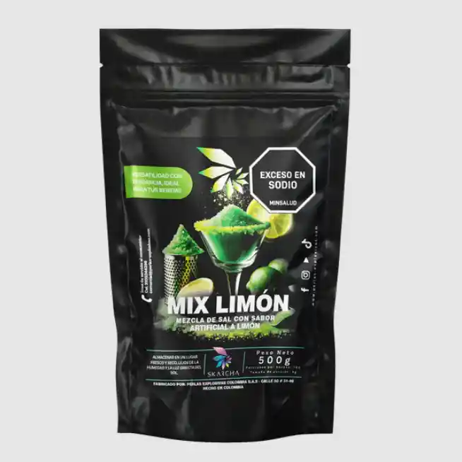 Sal Para Cocteleria Skarcha Mix Limón 500g