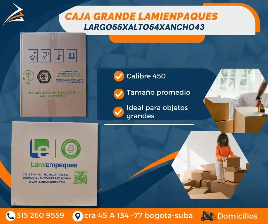 Cajas Para Mudanza Grande De 55 Largo X 54 Alto X 43 Ancho Empaque Y Embalaje