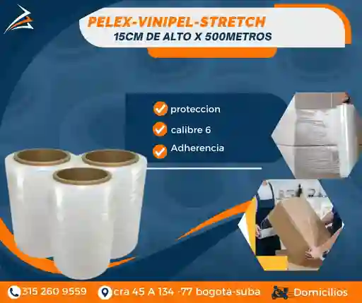 Vinipel-pelex Para Empaque Transparente 15cm X 500m Embalaje Para Mudanza