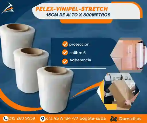 Vinipel-pelex Para Empaque Transparente 15cmx800m Embalaje Para Mudanza
