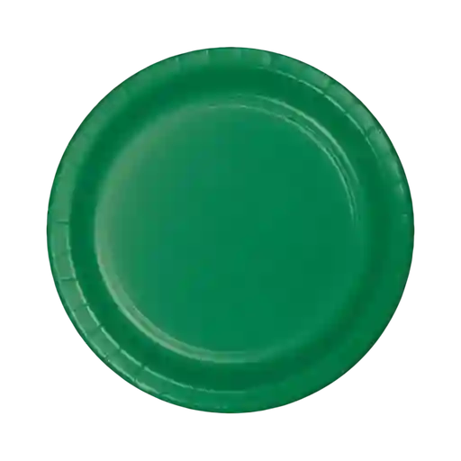 Plato Grande De Carton Ecologico X 10 Unidades Verde