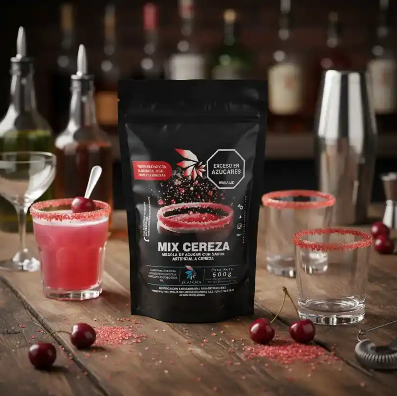 Azucar Para Cocteleria Skarcha Mix Cereza 500g