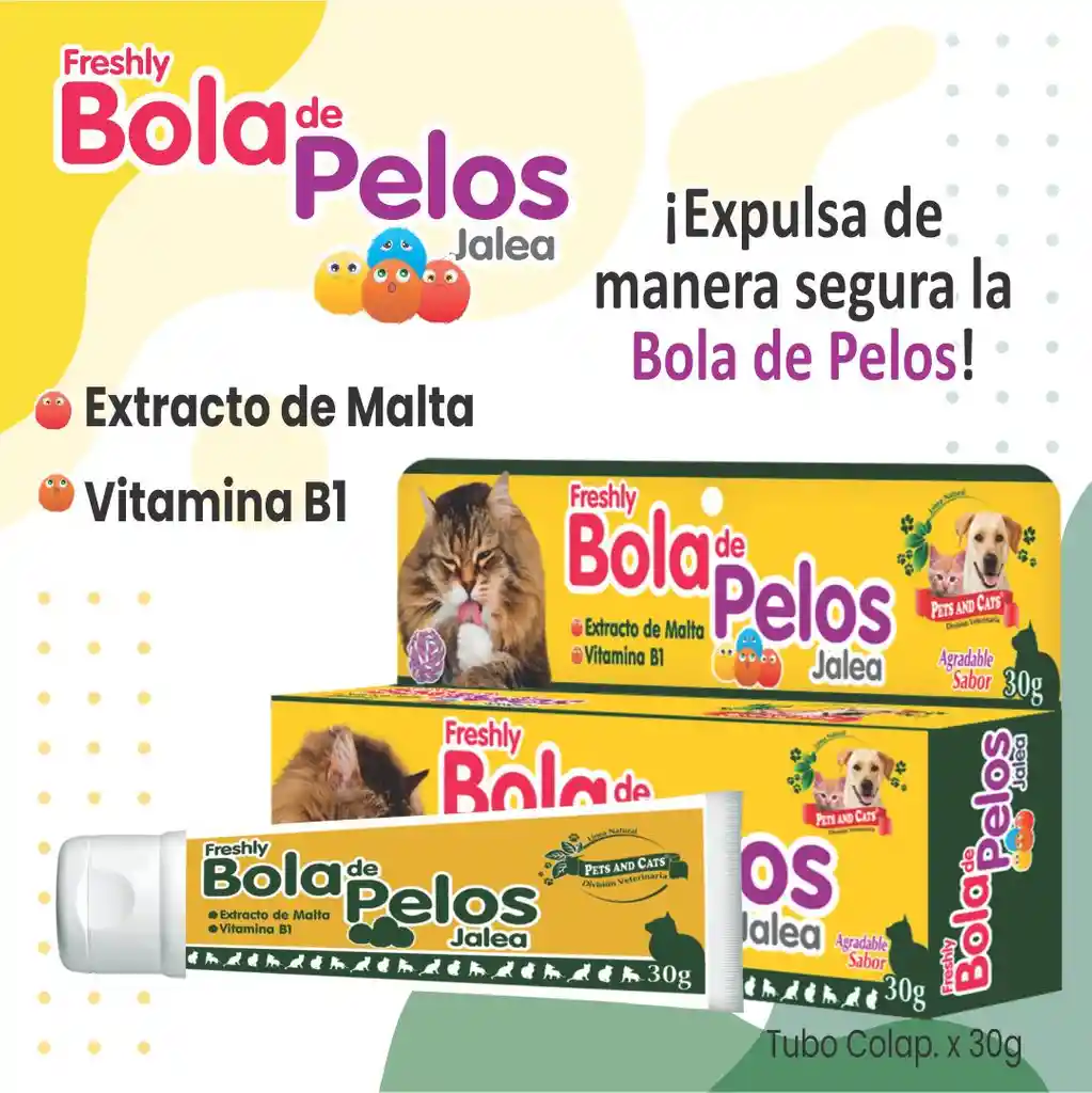 Jalea Para Gatos Elimina Bolas De Pelo 30 Gr