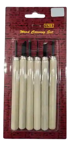 Manualidades Arte Gubias Para Tallar Madera De 6 Piezas.