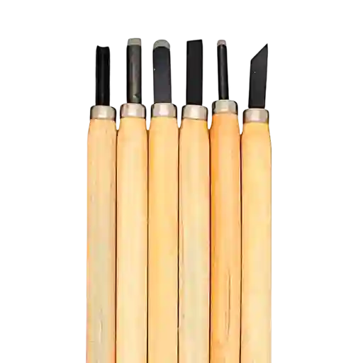 Manualidades Arte Gubias Para Tallar Madera De 6 Piezas.