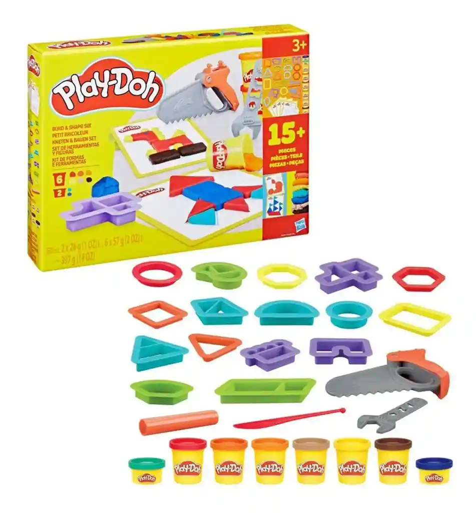 Juguete Play-doh Herramientas Y Figuras 15 Piezas Para Niños