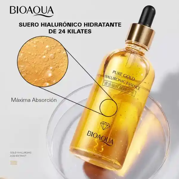 Sérum Gold Bioaqua 100 Ml ✨ Hidratación Profunda Y Luminosidad Con Oro 24k