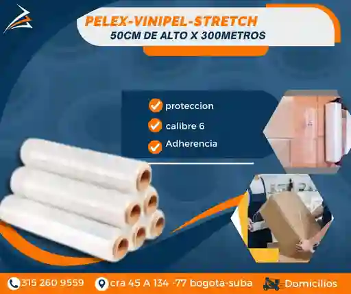 Vinipel-pelex Para Empaque Transparente 50cm X 300m Embalaje Para Mudanza