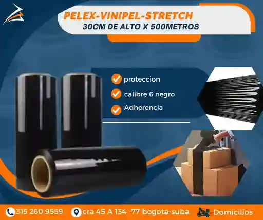 Vinipel-pelex Negro Para Empaque 30cmx500m Embalaje Para Mudanza